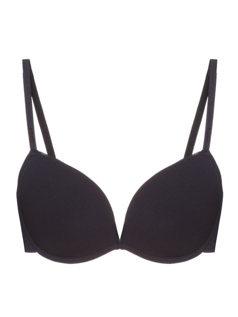 BeMe New York NWT Push-Up Plunge Bra Size 34B Black Underwire Adj Straps Tagless
